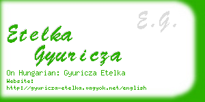 etelka gyuricza business card